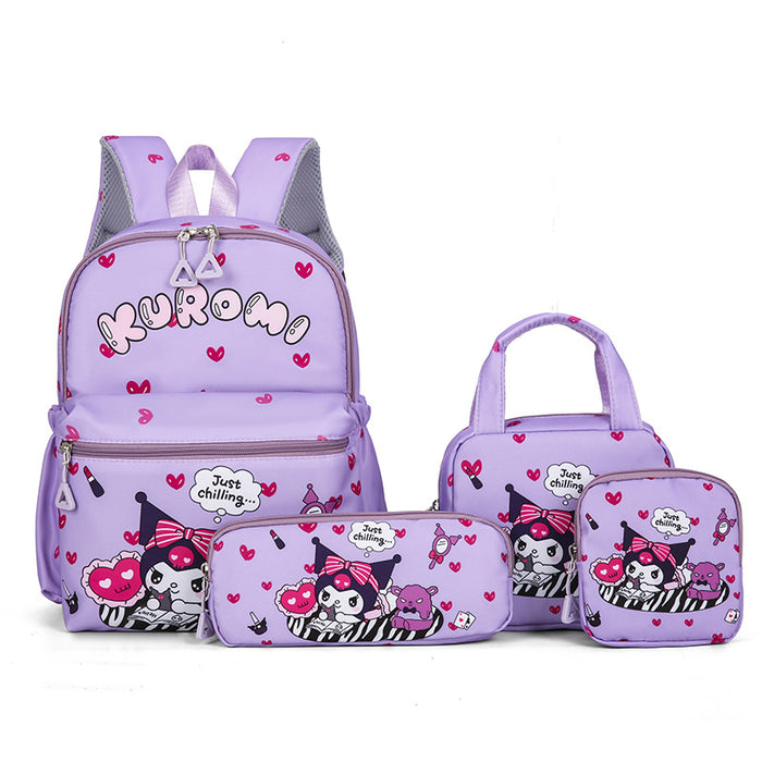 Wholesale Schoolbag Women's Four-Piece Backpack Primary School Students Third to Sixth Grade Backpack