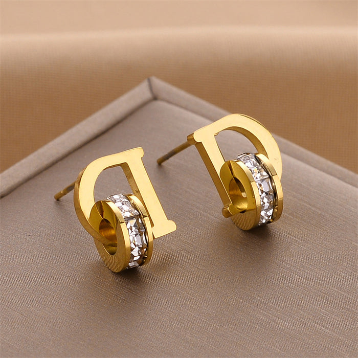 Wholesale Titanium Steel Pearl Earrings JDC-ES-ChengY031