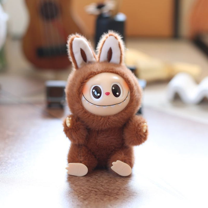 Wholesale Cute and cute second generation vinyl rabbit pendant plush toy doll school bag pendant keychain doll doll