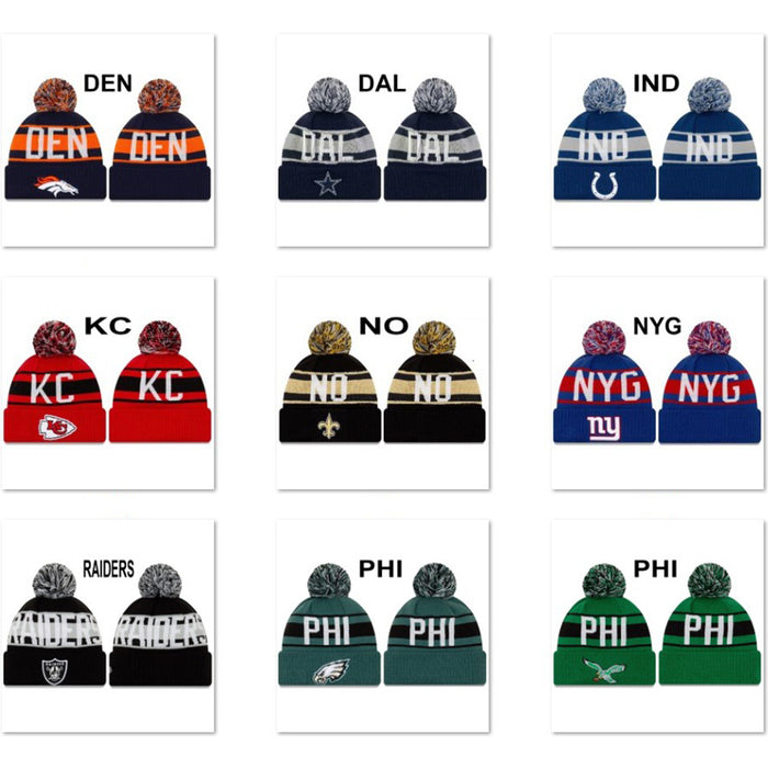 Wholesale 20pcs Wool Hat Winter Warm Wool Hat Turn-up  Embroidered Letters Rugby Hat