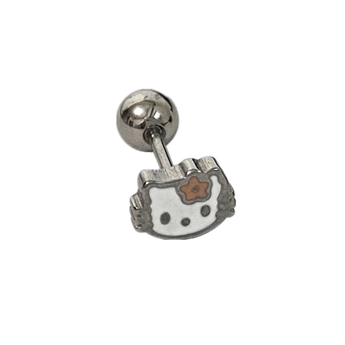 Wholesale Cartoon Cat Titanium Steel Earrings JDC-ES-YunSh002