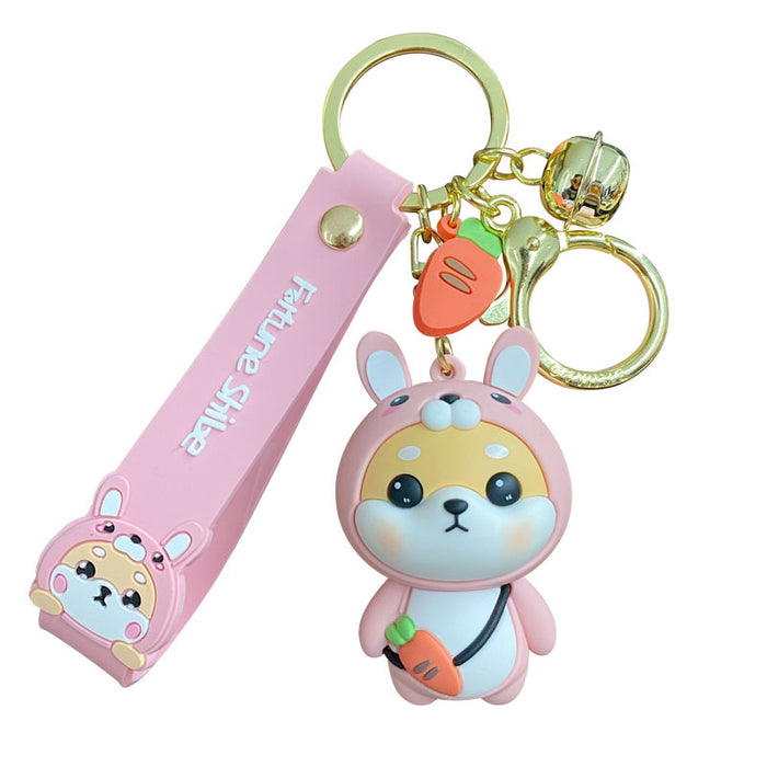 Wholesale Cartoon Zodiac Horse Silicone Keychain Cute Chinese New Year Gift Keyring