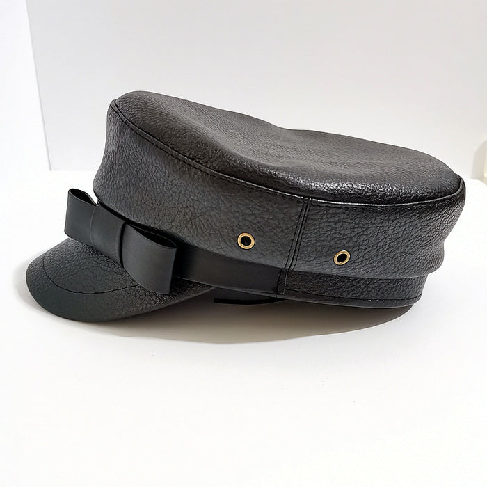 Wholesale Black flat top beret retro versatile newsboy hat British style octagonal hat trendy