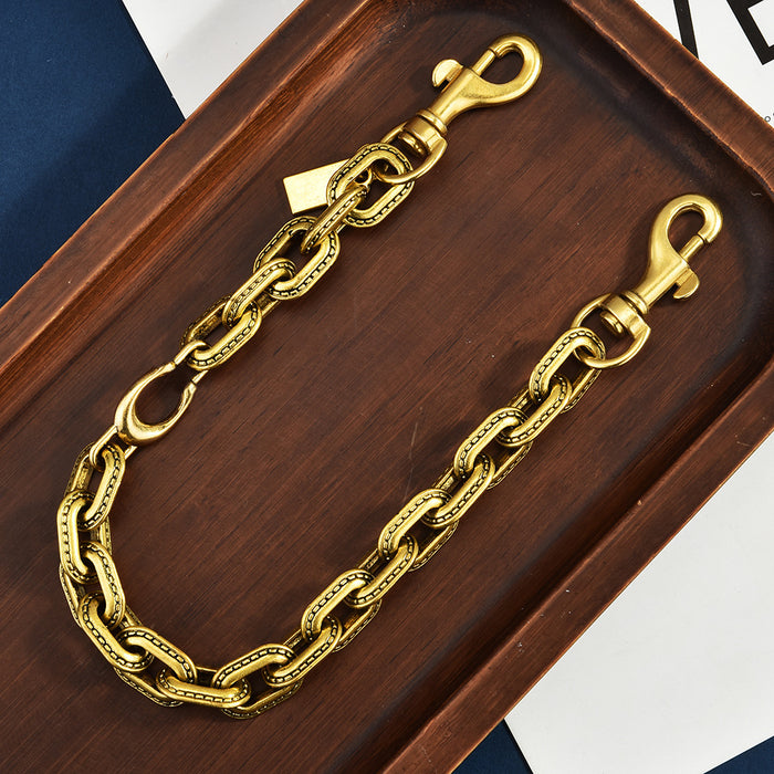 Wholesale Chic Cross Crown Roman Numeral Gold Tone Metal Bag Chain Shoulder Strap Fashion Accessory