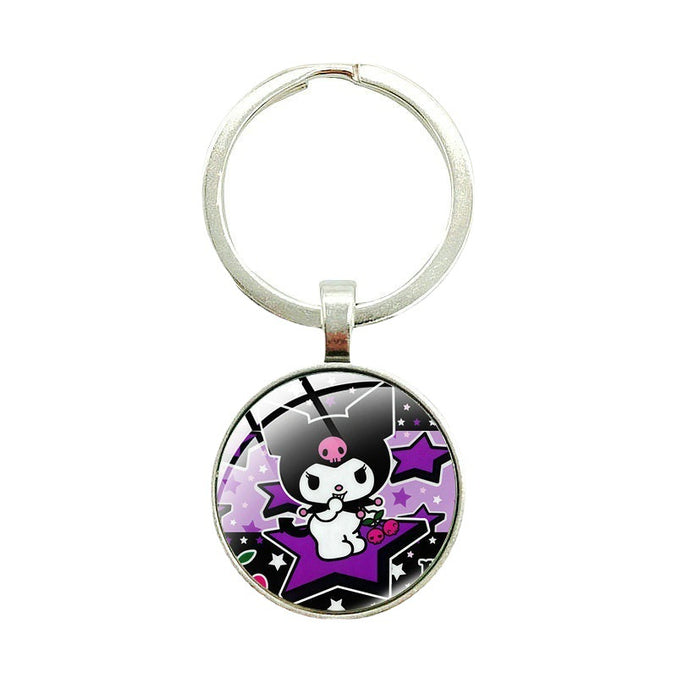 Wholesale Cartoon Time Gem Pendant Alloy Keychain JDC-KC-BinWei005