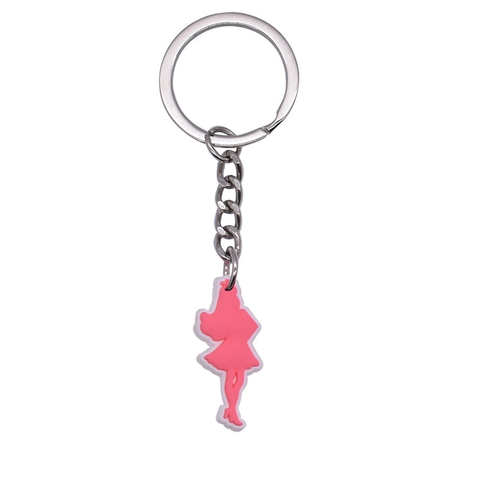 Wholesale Pink Soft Pvc Keychains Pendant JDC-KC-XinChuang001