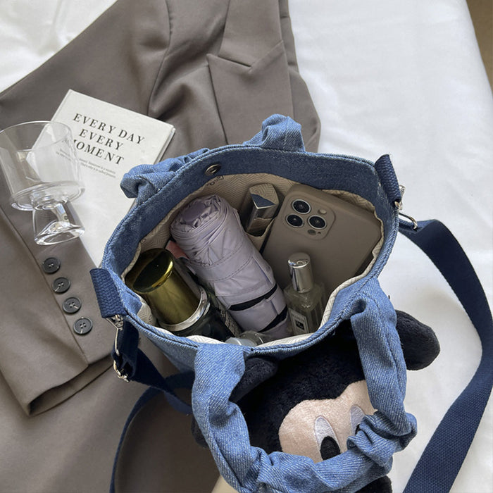 Wholesale Denim bag, new bucket handbag, cute doll, playful parent-child crossbody bag