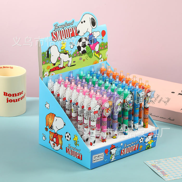 Wholesale 10pcs Press-Button Cartoon Acrylic Black Gel Pen