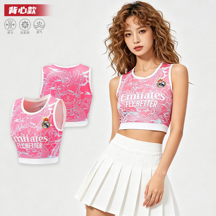 Wholesale World Cup National Team Football Girls Crop Top Short-Sleeve Sports Vest