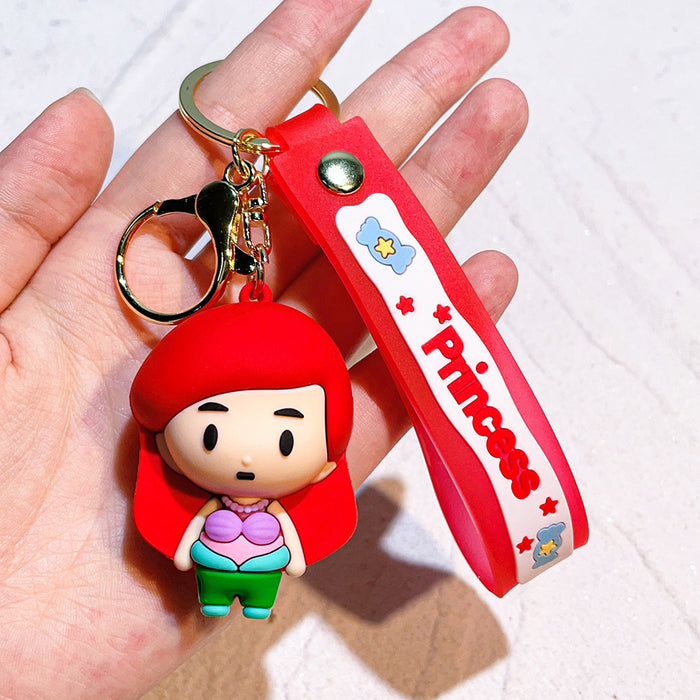Wholesale School Bag Pendant Doll Cute Silicone Car Key Chain