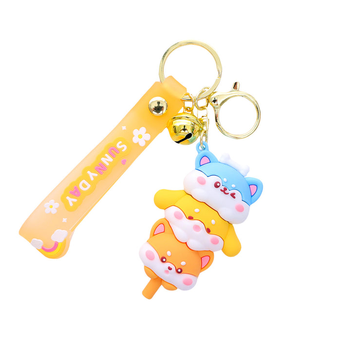 Wholesale PVC Animal Stacking Cartoon Doll Keychain JDC-KC-MengXu005