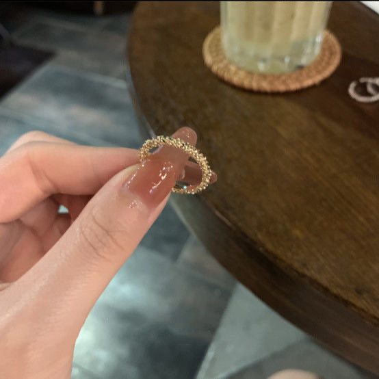 Wholesale Plain ring with high-end and niche design, exquisite temperament, adjustable ring