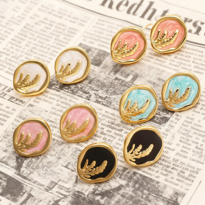 Wholesale Rice Grain Geometric Stud Earrings Titanium Steel Earrings