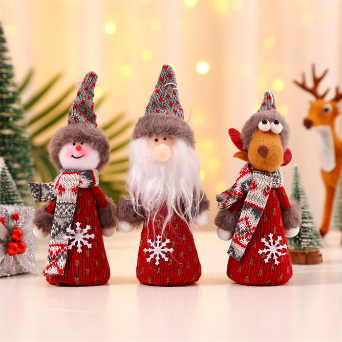Wholesale Christmas Decorations Creative Wings Angel Old Man Pendant Christmas Tree Pendant Children' s Gift