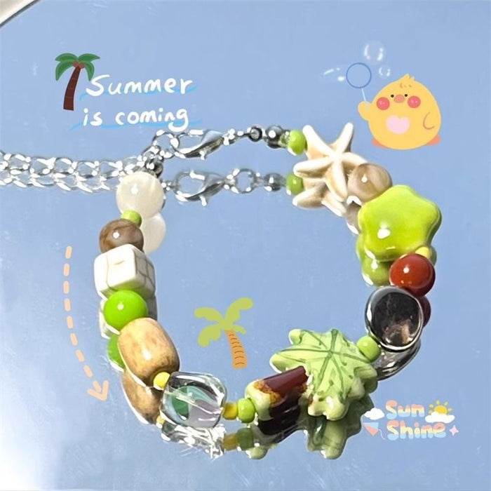 Wholesale Colorful Rainbow Star Elastic Rope Bracelet Jewelry