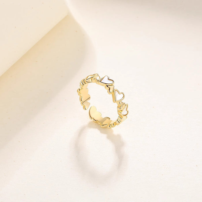 Wholesale Love Shell Ring, niche design, high-end adjustable opening ring, versatile ring, new handmade accessory