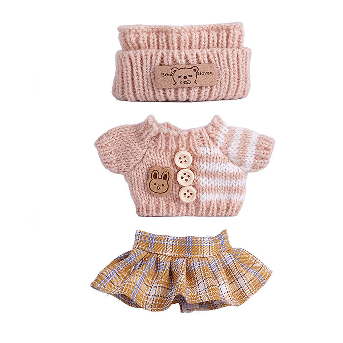 Wholesale 6pcs/set Only Clothes Are Suitable for Vinyl Dolls,  Plush Dolls and Other Wearable Wool Clothes to Change Clothes