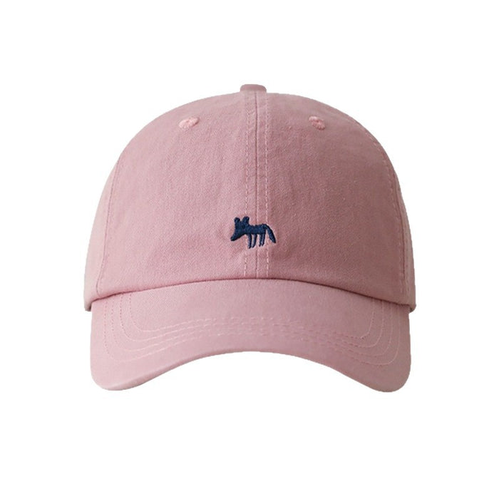 Wholesale Small Fox Embroidered Baseball Cap Sun Protection Visor Hat, Soft Top Large Hat