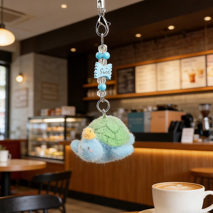 Wholesale Flocked Turtle Ocean Series Keychain