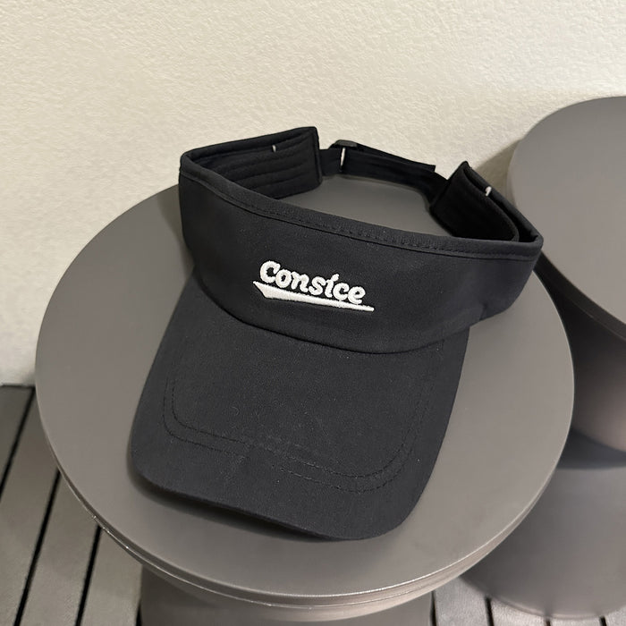 Wholesale Simple letter duck tongue empty top hat for outdoor sports, running, sun shading, no roof, casual sun protection