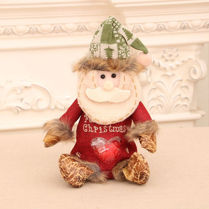 Wholesale Christmas Neck Gift Bag Happy Decal Flower Handbag Candy Bag Cartoon Children' s Handbag Apple Bag Gift Bag