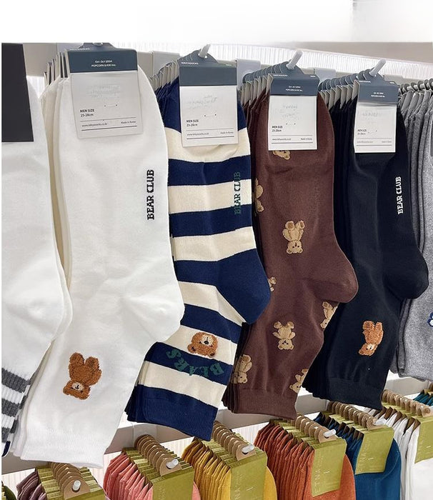 Wholesale Socks Cute Bear Mid-waist Women's Socks Women's Cotton Socks