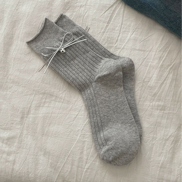 Wholesale Love pendant bow socks pile socks