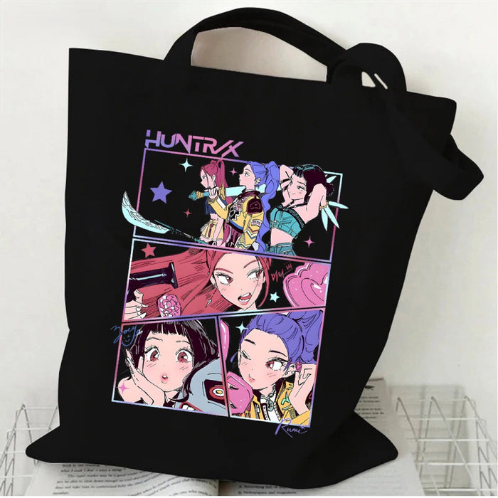 Wholesale 40cm* 34cm K-POP printed canvas large capacity handbags