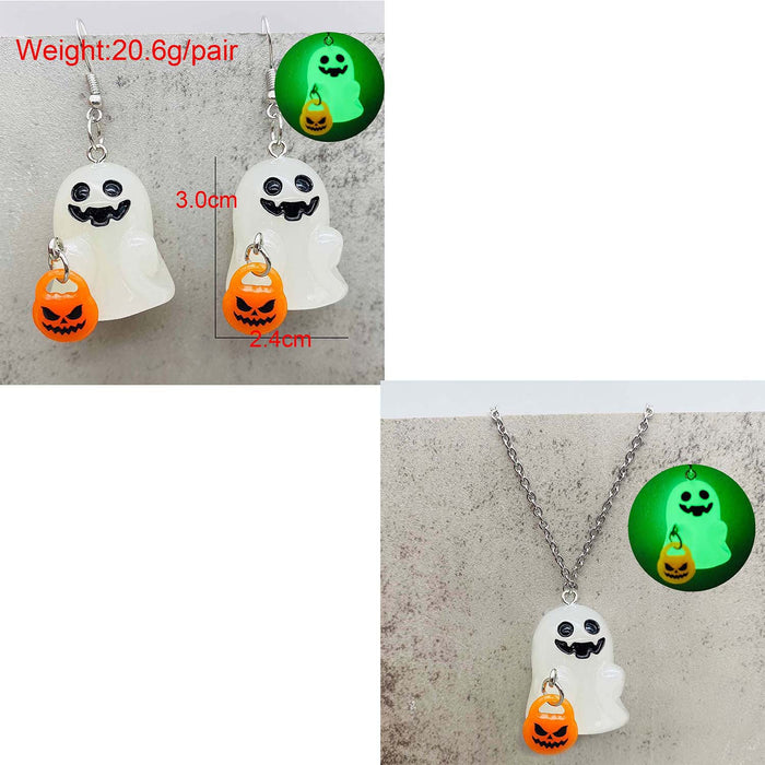 Wholesale  Earrings Ghost Pumpkin Corn Sugar Pendant Necklace  Christmas Jewelry