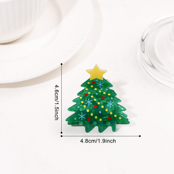 Wholesale Christmas Gingerbread Man Hair Claw Clip Festive Cartoon Snowflake Design PVC Women S Holiday Hair Accessory Trendy Gift For Resale