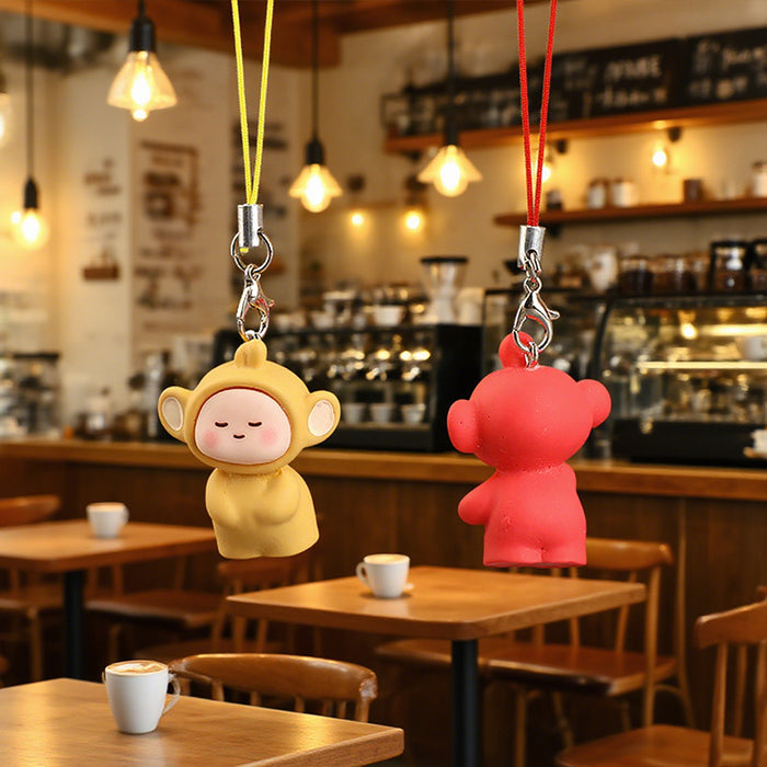 Wholesale Cute phone charm 3D resin keychain bag accessory