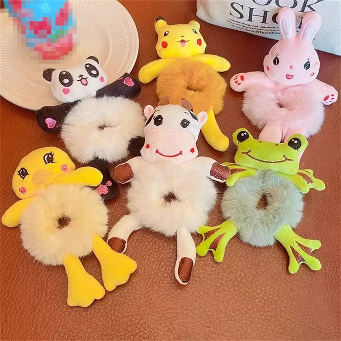 Wholesale  Cartoon Plush Cat  Simple Hair Scrunchies