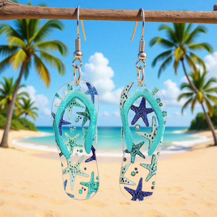 Wholesale Ocean Style Acrylic Drop Earrings for Everyday Wear Jewelry Accessory