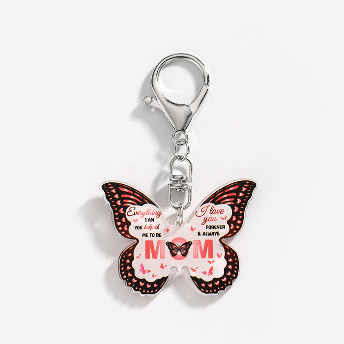 Wholesale Butterfly Acrylic Keychain Accessories Cute Bag Pendant