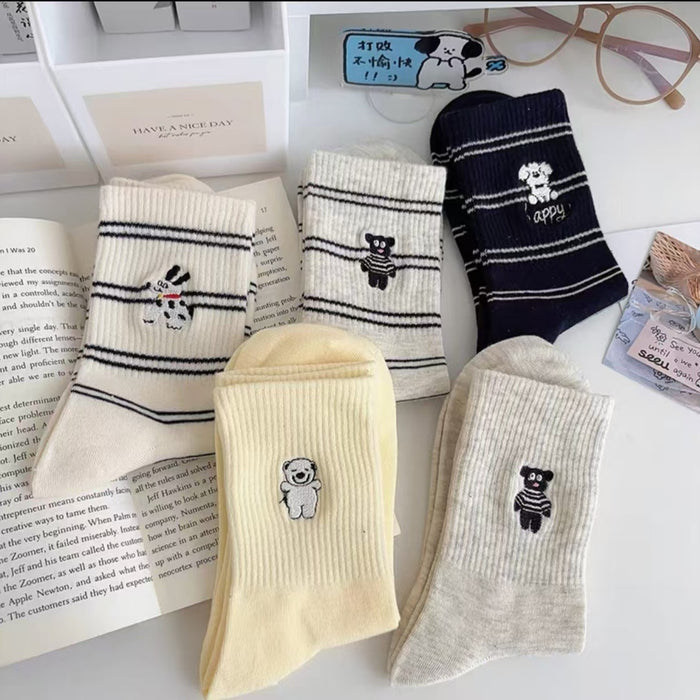 Wholesale Socks, mid tube socks, striped socks, versatile and casual