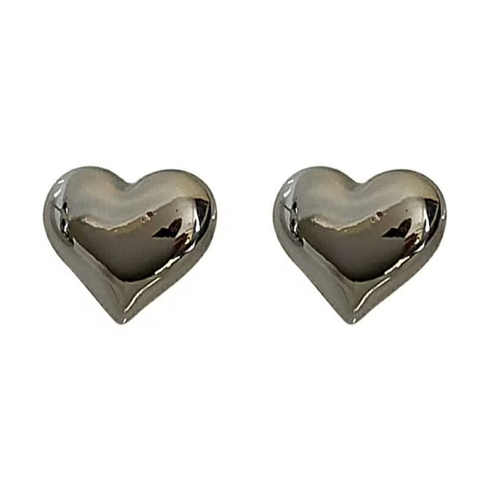 Wholesale S925 Silver Needle Heart Shaped Earrings Gold Plated Cherry Blossom Earrings