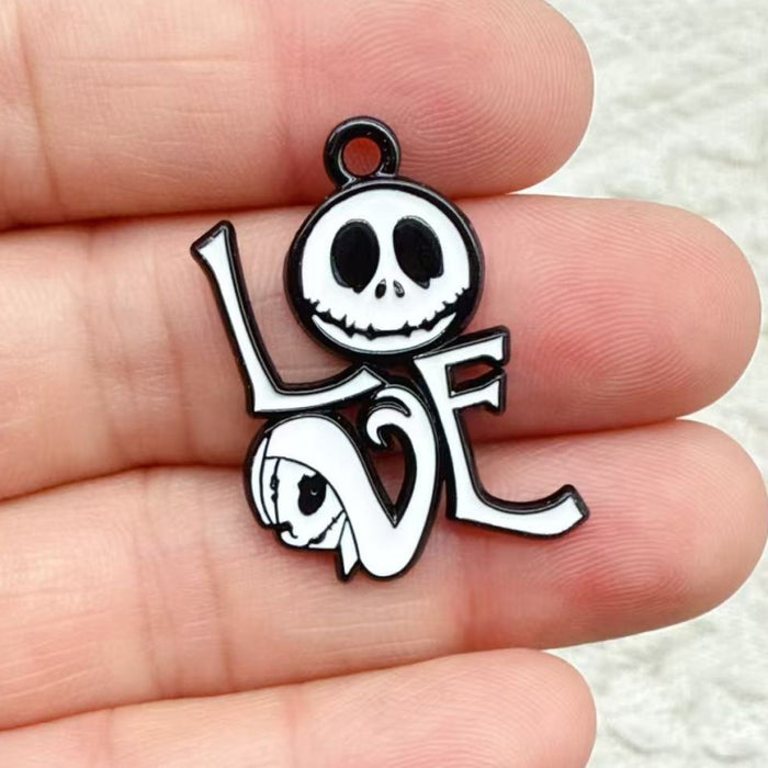 Wholesale 10pcs  Series DIY Festival Decorations Witch Pendant Tombstone Hair Tie Spray-Painted Pumpkin Hanging Ornament