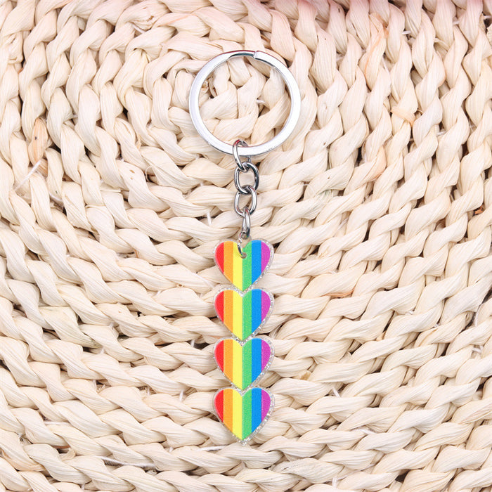 Wholesale LGBT Love Acrylic Keychain JDC-KC-YueYou001