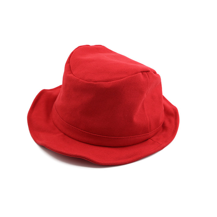 Wholesale Solid color fisherman hat, travel sun hat, versatile artistic basin hat, foldable