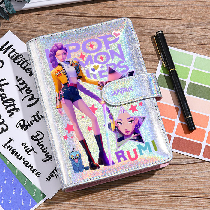 Wholesale Kpop Glitter Hardcover Loose-Leaf Cartoon Notebook