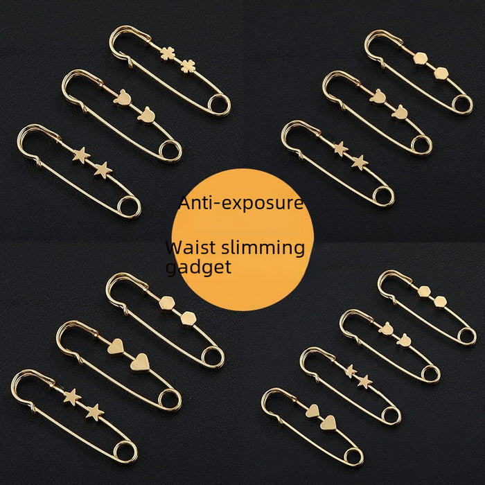 Wholesale High end pin with metal fixation, clothing clip, waistband, and high-end pants accessories