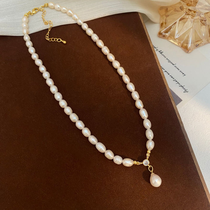 Wholesale  Pearl Necklace Women's All-match  Retro Fashion Elegant Elegant Clavicle Chain