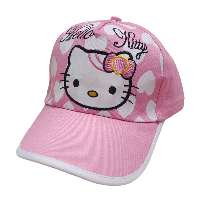 Wholesale Children's embroidered baseball cap, cute cartoon cat duckbill cap, children's sun protection and sunshade hat
