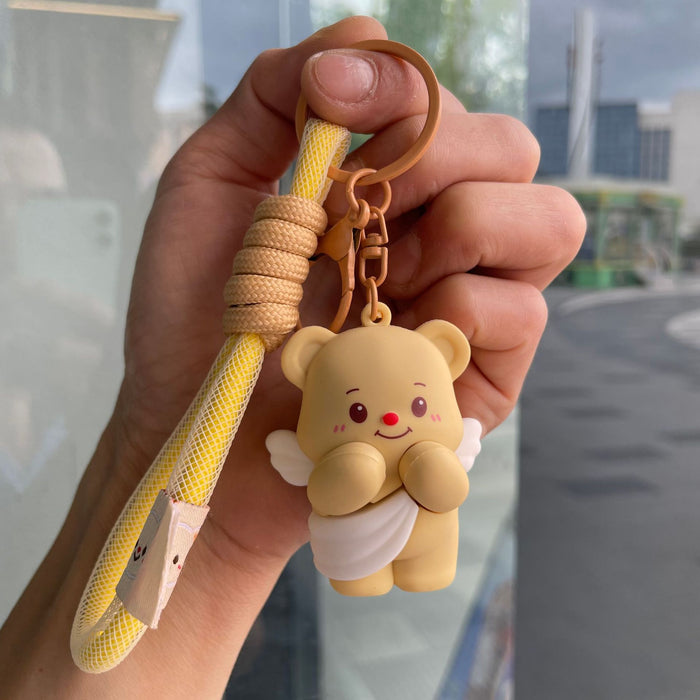 Wholesale Little Bear Cartoon Keychain Cute Bag Pendant Couple Car Keychain