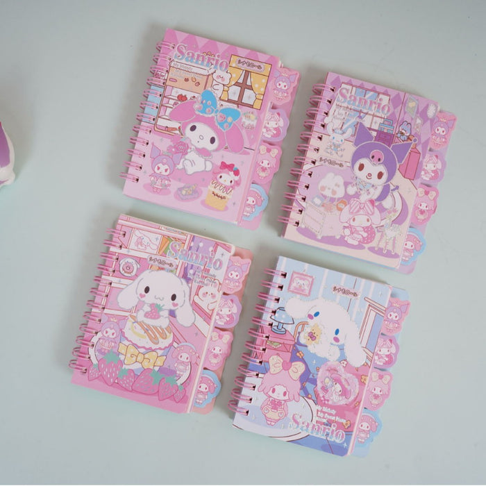 Wholesale Cute cartoon spiral notebook with dividers for students.