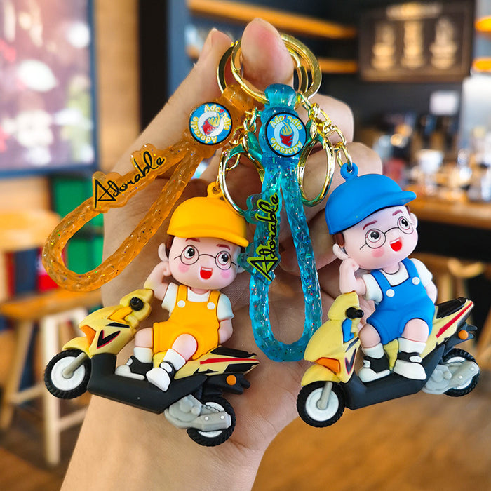 Wholesale Rubber Cartoon Doll Keychain JDC-KC-Tingm196