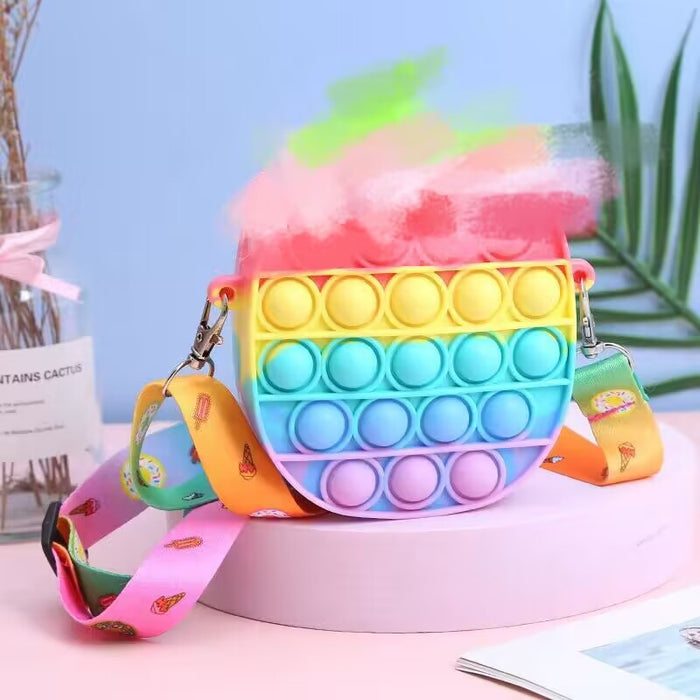 Wholesale Bag, coin purse, silicone crossbody, adult, child, decompression, cute fruit, strawberry