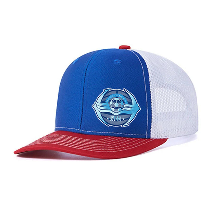 Wholesale football logo hat adult sports leisure mesh hat summer sun protection breathable