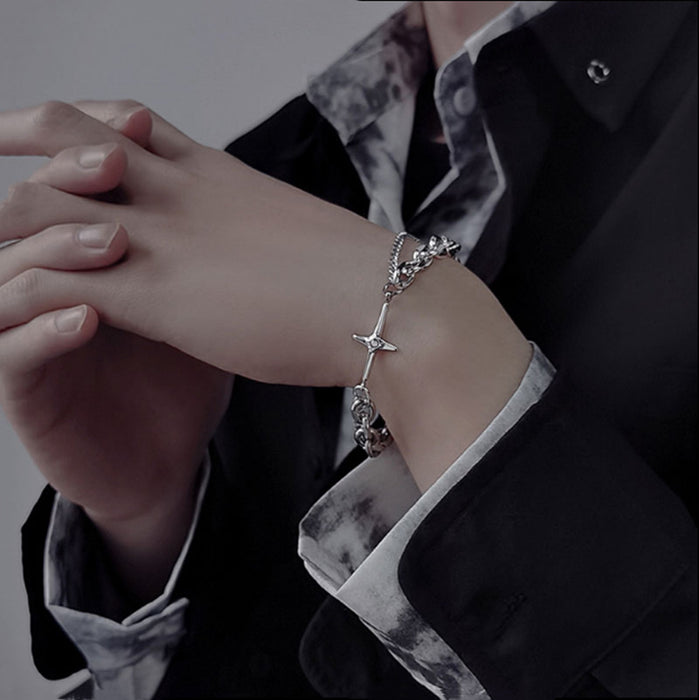 Wholesale Men's necklace, men's niche design, high street chain accessories, sweater chain, women's trendy brand