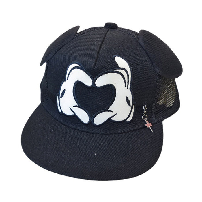 Wholesale Children's embroidered baseball cap with big ears and cute cartoon flat edge hat